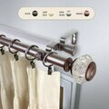 Kd Encimera 1 in. Lyla Double Curtain Rod with 160 to 240 in. Extension, Bronze KD3728559